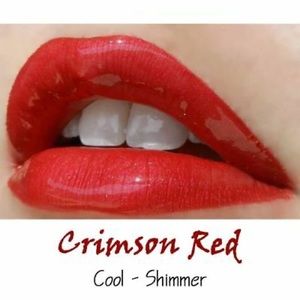 Crimson red lipsense new bright red w/ gloss